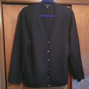 Land’s End black V-neck cardigan, XL